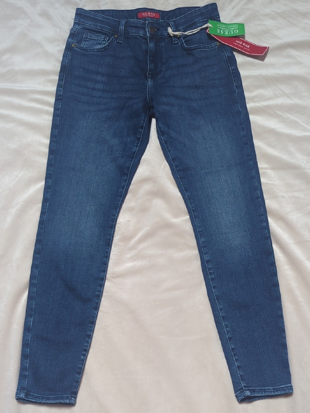 GUESS Mid Rise Stretch Denim Skinny Jeans